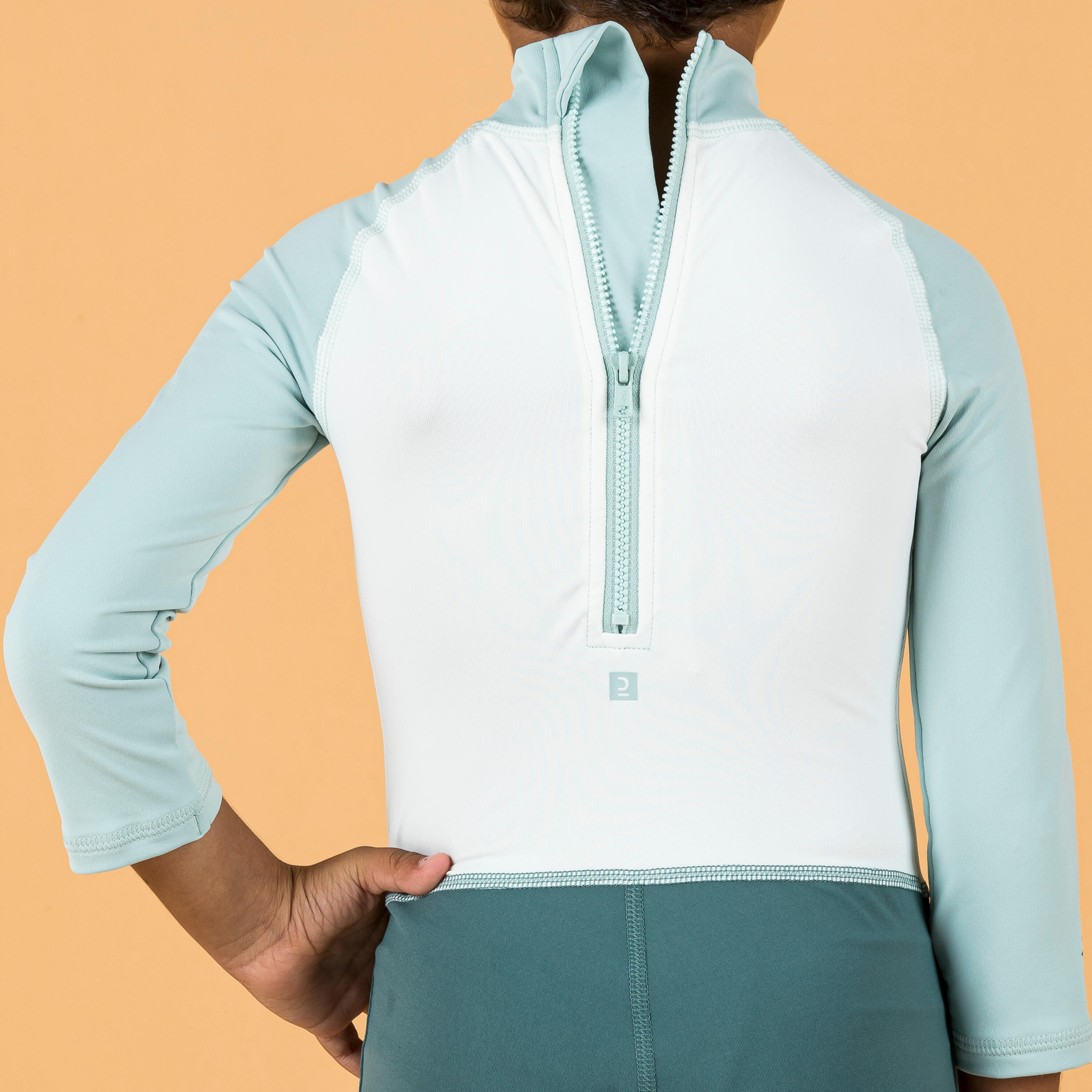 Baby Swimsuits: White & Green