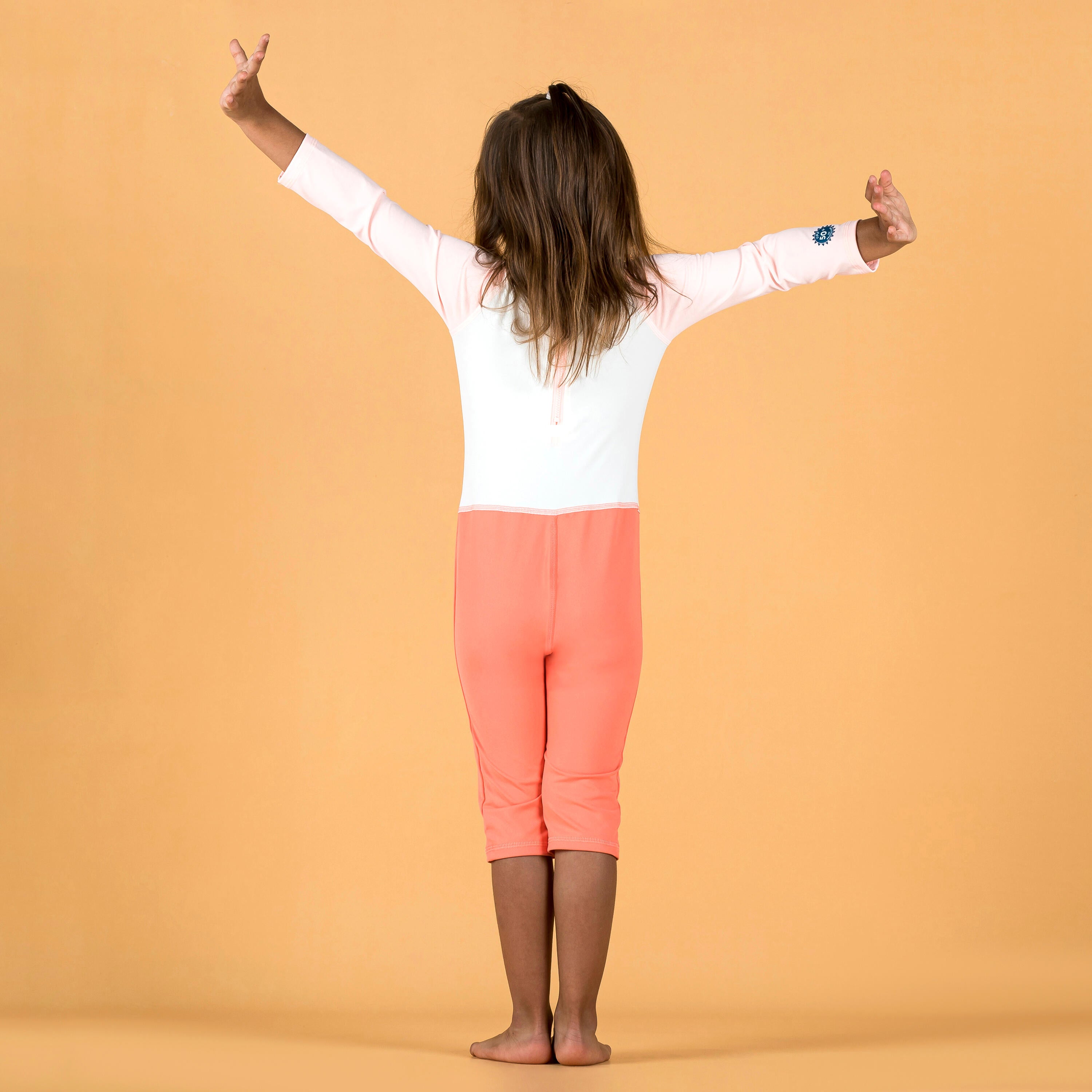 Baby Swimsuits: White & Orange