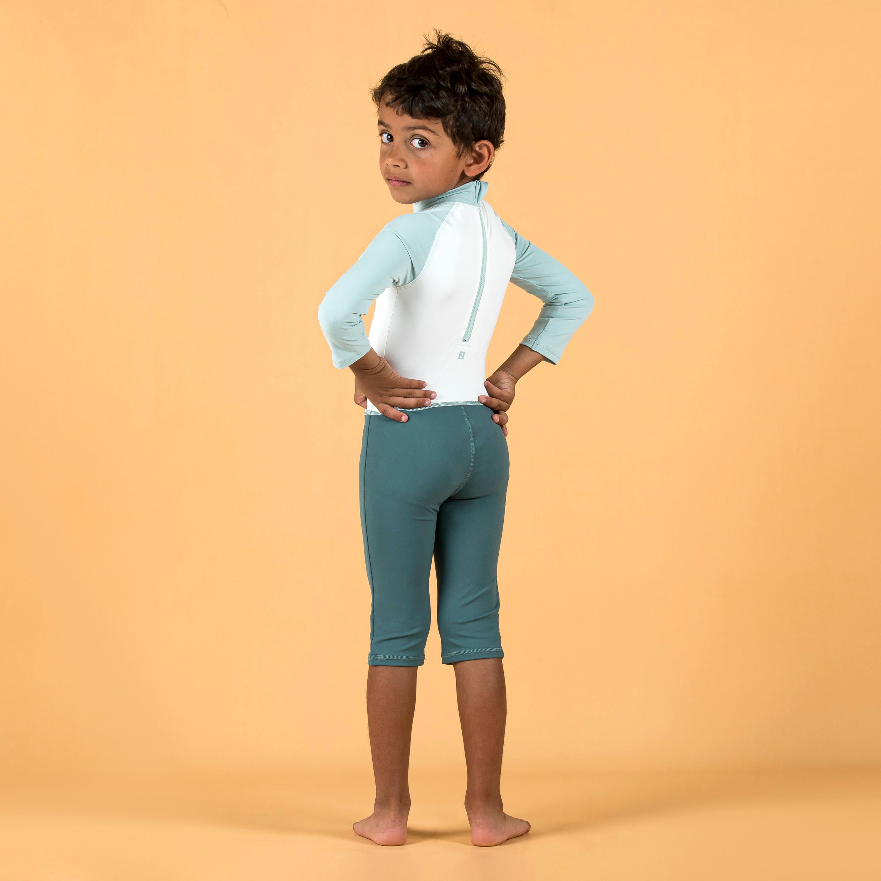 Baby Swimsuits: White & Green