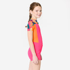 Kids Swimsuits: Pink & Orange