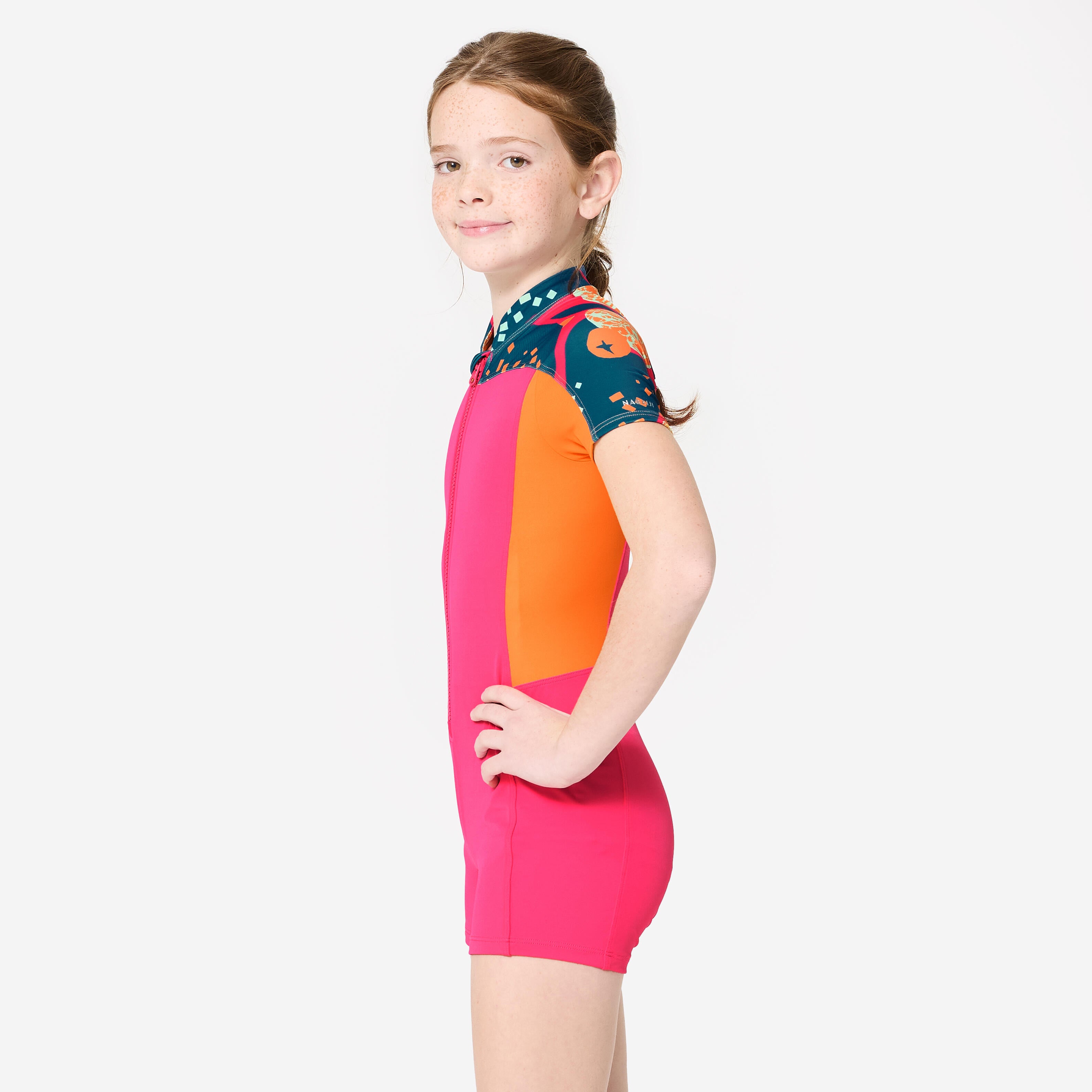 Kids Swimsuits: Pink & Orange